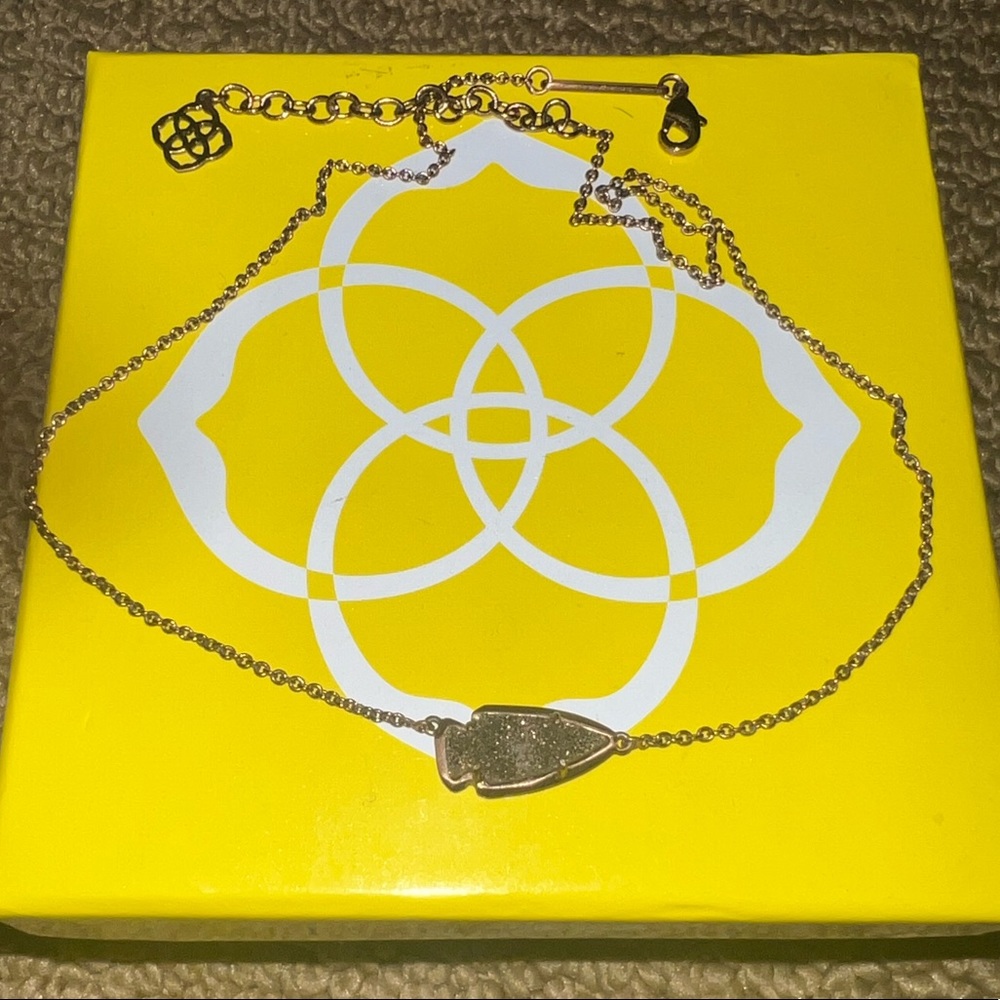 Kendra Scott Chocolate Drusy Arrowhead Necklace